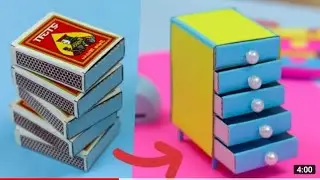 diy mini organiser from matchbox // how to make small desk organiser from matchbox