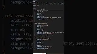 Create a Crow Image with HTML & CSS |Quick Tutorial #animation #crow #ytshorts #shorts #htmlcss