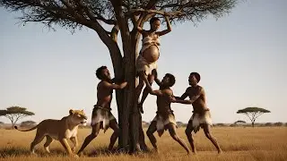 Life 4.7M Years Ago | How Did Prehistoric Humans Protect a Pregnant Woman From the Lioness?
