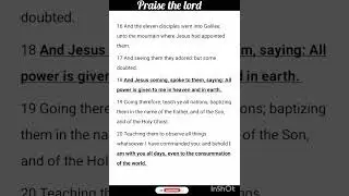 English Bible Study matthew 28 chapter#bible study# jesus love forever#short video#verse