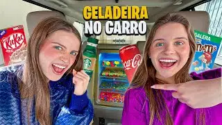 COMPREI TUDO NO MERCADO PARA A MINI GELADEIRA DO NOSSO CARRO NOVO!