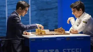 Anish Giri showing how to play Basic Chess|how to play with Bishop and Pawn| Tata Steel Masters 2021