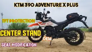 modification on KTM 390 adventure xplus|| seat comfort centre stand || #ktm #ktm390adventure #bike
