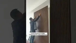 WPC wall panels invisible door background wall. WPC wall panel installation. WPC wall panel price