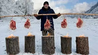 ¡Cociné los Filetes Más Jugosos en Troncos del Bosque!