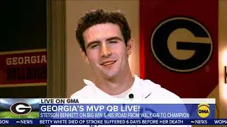 Georgia QB Stetson Bennett Absolutely ZOINKED During Interview Morning After Winning National Title