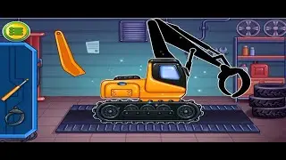 Build and Customize Construction Vehicle for Kids - Fun Excavator Assembly Game