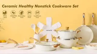 Sensarte 14-Piece Ceramic Non Stick Induction Cookware Set | Best Ceramic Cookware Set