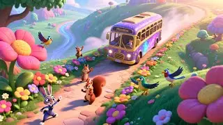 Bus Ride Happy Joy 🚌🎵 | Fun Kids Ride Song | Playful Nursery Rhyme