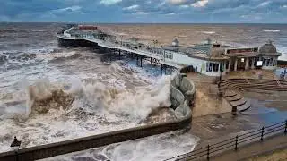 Stormy seas at Cromer Pier 31 March 2022