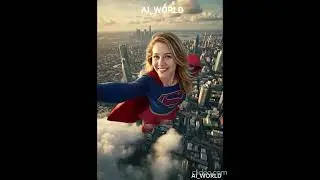 Supergirl Soars with a Smile | Epic Flying Scene in the Sky! 🌤️✨
