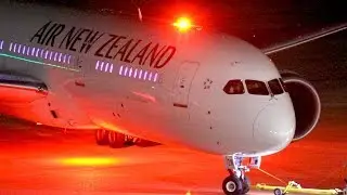 ANZ B787-9 and Other Houston IAH Night Movements
