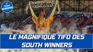 🔥 Le SUPERBE TIFO r&eacute;alis&eacute; par les SUPPORTRICES des SOUTH WINNERS 🔵⚪🟠 Extrait : La Tribune OM 14/03