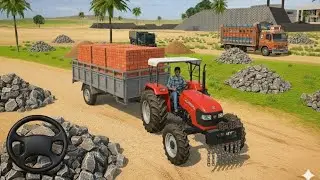 Tractor se Brick Loading 😱 | Realistic Construction Gameplay 