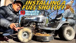 HOW TO INSTALL A FUEL LINE SHUTOFF VALVE ON YOUR LAWN TRACTOR RIDING MOWER TO EASILY WINTERIZE IT