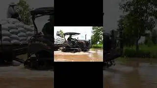 🚜😲 New Holland Tractor vs Deep Flood | Rice Farming Survival 🌾⚡#shorts #newholland #tractor #viral