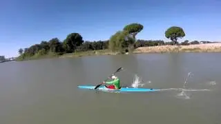 k1  100m training. Sprint kayaking