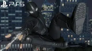 Spider-Man Remastered PS5 - Stealth Suit Free Roam Gameplay (4K 60FPS Performance RT)