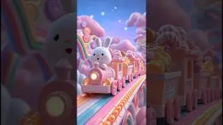 🐰 Bunny Candy Train Adventure 🚂🌈 | 3D Animation Shorts