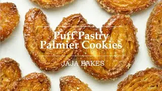 Puff Pastry Palmier Cookies (3 Ingredients Only) | Elephant Ears Cookies | Jaja Bakes
