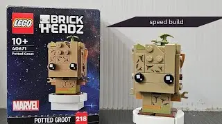 Lego Potted groot brickheadz (40671)|speed build|