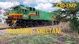 Traxtion Sheltam C30-EMP 3021 From Harare With Empty Clinker Train