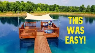 DIY Flag Poles and Canopy/Sun Shade: A Floating Dock Improvement for the Pond