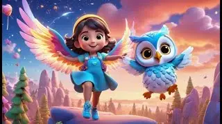 Nina Owl Flies in Circles | Gentle Owl Song for Toddlers | Soothing Nursery Rhyme