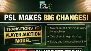 PSL BIG CHANGE 🚨 Player Auction Model Explained | LIVE Updates.