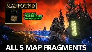 Elden Ring Erdtree - All 5 Map Fragments Locations Guide (Southern Shore, Abyssal Woods, Rauh Base)