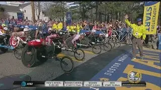 2017 Boston Marathon Men's Wheelchair Start