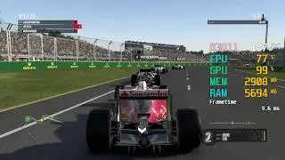 GeForce GTX 1050 ti -- Intel Core i5 3470 -- F1 2016 Benchmark