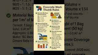 #RCC Work on #Site | #Concrete work Thumb Rules | #Shorts #Construction #CivilEngineering