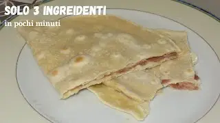 Piadina 3 ingredienti, facilissima e buonissima.