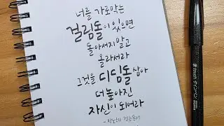하루하나 글씨쓰기 260109 (펜텔 붓터치 사인펜)