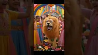 girl is dancing in lion  #aivideo #girlai #shorts #trending #girl dance #dance