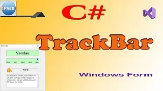 C#, o controle TrackBar. C Sharp Visual Studio