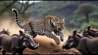 African Savanna &ndash; When Prey Becomes Predator | Warthog vs Leopard