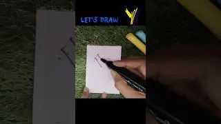 let's draw y in 3d #art #abcteaching #drawingeasy #simpledrawing #doodleart #shorts