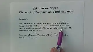 Discount or Premium on Bond Issuance Explained