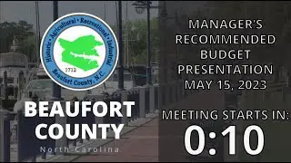 May 15, 2023 Manager's Recommended Budget Presentation