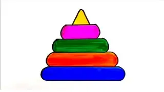 Colorful Stacking Ring Toy Drawing | Learn Colors for Kids