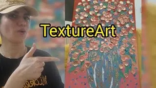 This Textured Flower pot painting is so Relaxing