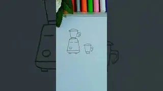 How to draw mixer machin with jar || मिक्सर मशीन || easy to draw #doodleart #quickdrawing #raeenart