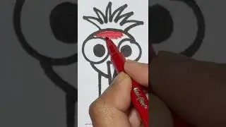 funny chicken cartoon drawing😍 how to draw easy❤️angry bird #shorts #satisfying #trending #funny
