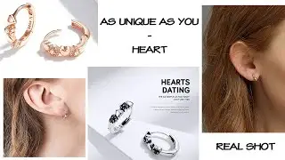 BM 925 Sterling Silver Heart To Heart Hoop Earrings | Follus