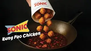 Профессиональный шеф-повар использует Sonic Popcorn Chicken для приготовления курицы Кунг Пао!