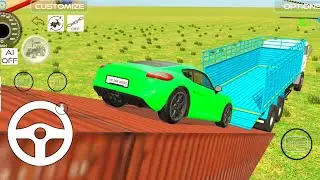 Driving Truck and loading Porche on it #driving #automobile #3dgame #porche #games #truckdriving 