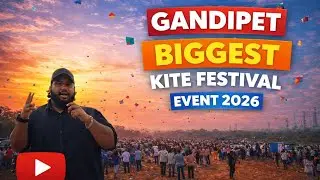 Gandipet Kite Festival 2026 | Biggest Kite Festival in Hyderabad | Crowd & Sky View #gandipet 