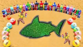 Experiment: Big Toothpaste Eruption from Shark Sprite, coca cola, Pepsi  vs mentos underground